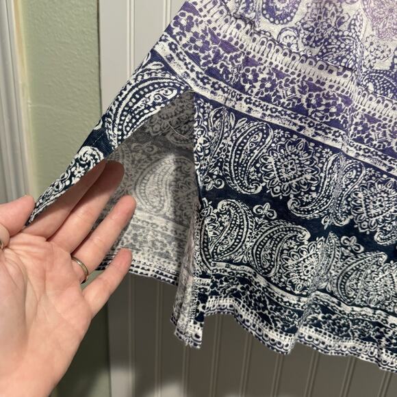 J Jill Love Linen Paisley Tunic Top Multicolored Size Medium - Picture 4 of 7